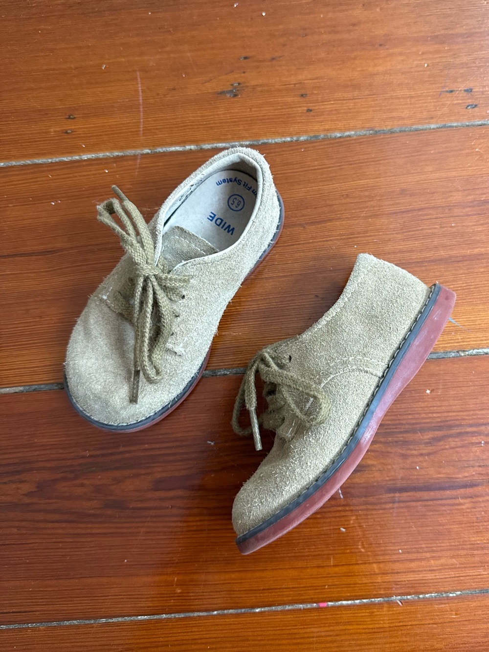 Footmates Bucky Dirty Buck Suede Oxford Toddler Shoes Sz 6.5W 🍄